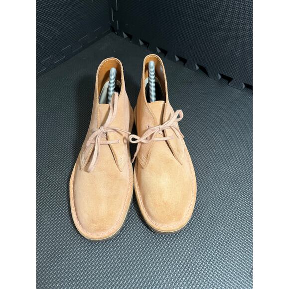 CLARKS‎ ORIGINALs Desert Boots CFS Charles F. Stead LEEDS ENGLAND Size 7.5 Pink - Picture 2 of 9